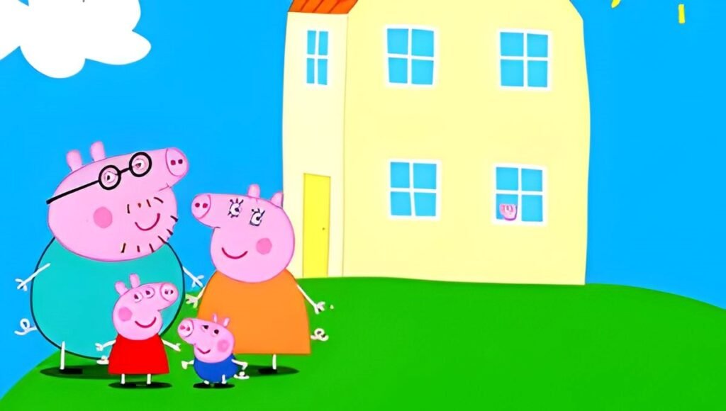 Peppa Pig house wallpaper